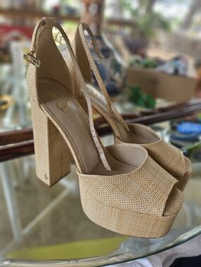 New Unworn Sam Edelman Kori High Heel Platform Strappy Sandals 10M